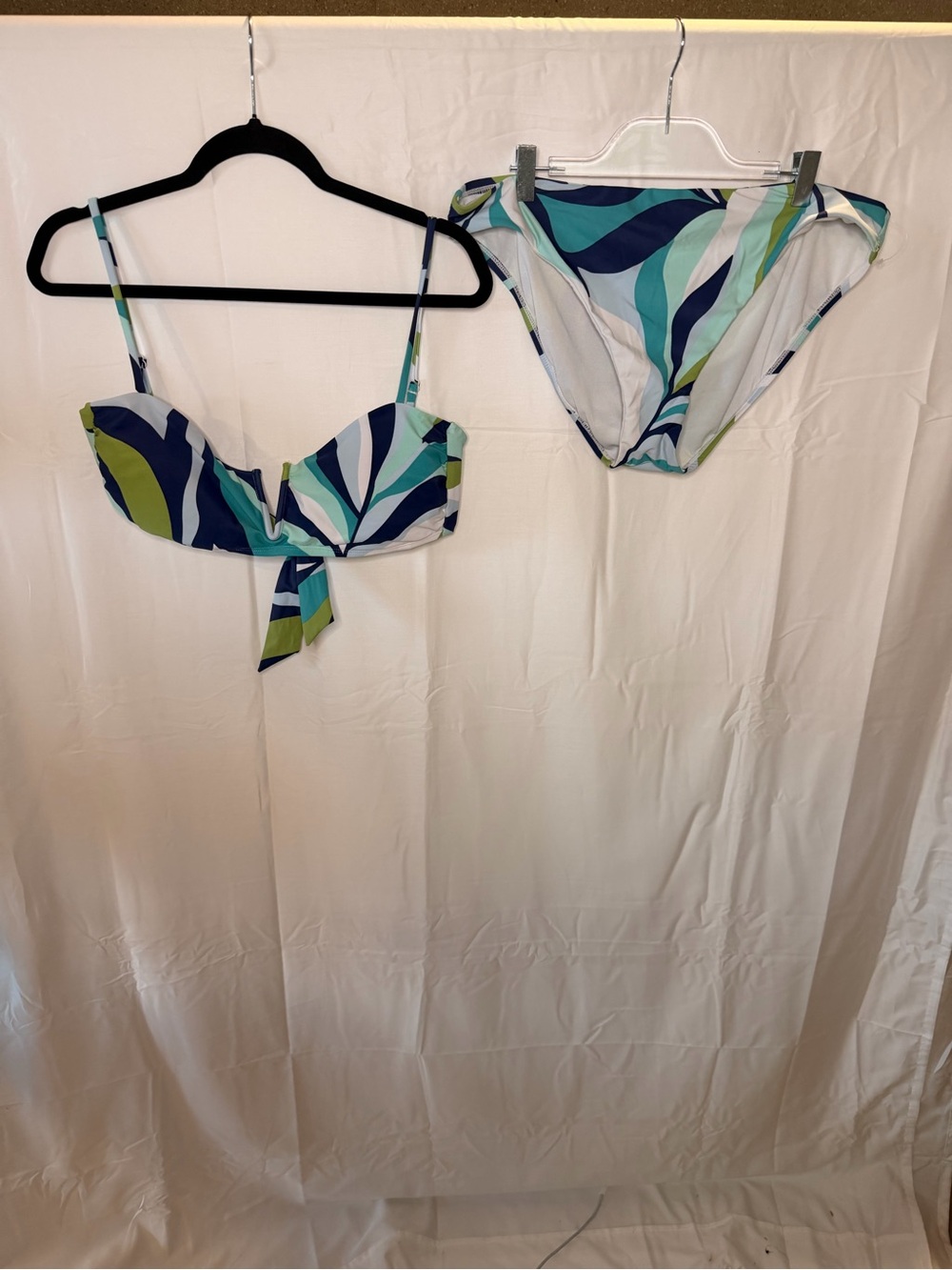 Sanctuary Blue, Teal & Navy Wave-Print Bikini Set
